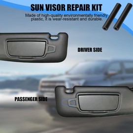 Norkmdi Car Sun Visor Repair Kit, 4PCS Rubber Vehicle Visor Tubes for Driver & Passenger Side, Auto Sunvisor Repair Pipe Replacement Accessories, Compatible with 2007-2017 Wrangler
