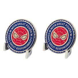 Military Challenge Coin Display Stand - Solid Metal with Anodized Finish - US Vet. Business (Two Pack Silver)