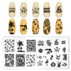 JERCLITY 6pcs Seaside Scenery Nail Stamping Plate Nail Stamping Kit