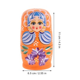 Kisangel 1 Set Hand Painted Russian Nesting Dolls Set Unique Wooden Matryoshka Dolls for Decorative Craft Ornament for Home Decor for Birthdays and Holidays