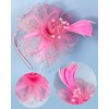 Bnsikun Girls Tea Party Fascinators Hats Lace Gloves Pearl Necklace