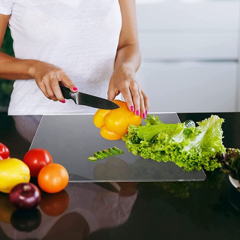Cooking Chopping Board Acrylic Clear Anti Slip Spacious Size Abrasion