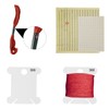 150Pcs Sewing Floss Bobbins Winding Plate Stitch Organizer Set Embroidery