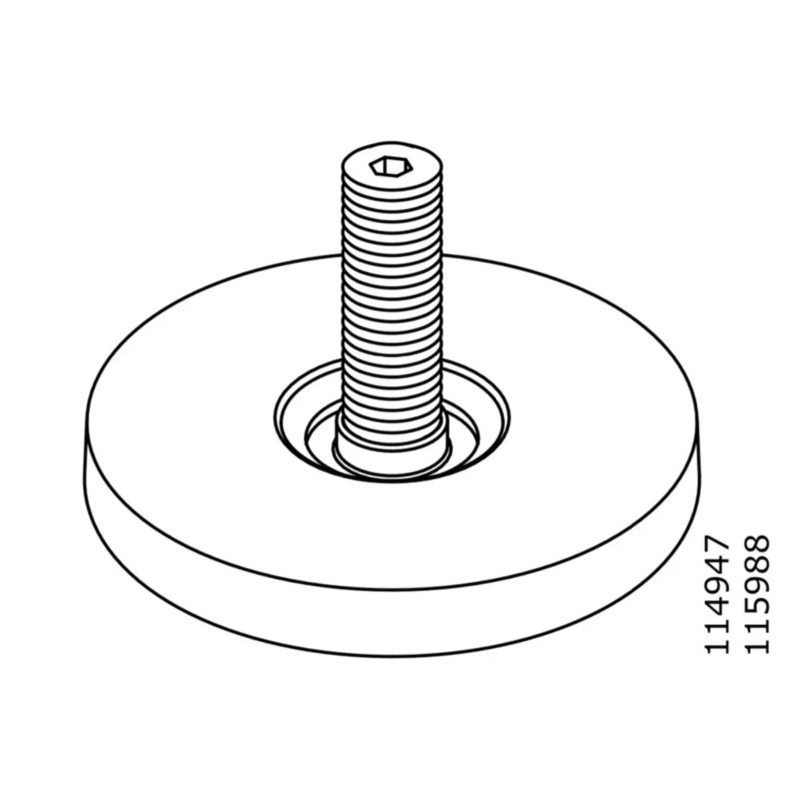 Ikea BESTA Adjustable Feet Foot Leg Leveler 114947 115998 Part