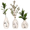 Sass & Belle Abstract Face White Vases - Set of
