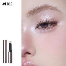 ChongTai 1PC Jiaose Jelly Highlighter Stick, Facial Shimmer Pearly Facial Highlighter Balm, Multi Purpose Dimond Jelly Facial Highlighter (H02, 2g)