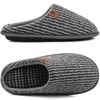 Oncai Men's Memory Foam Slippers Warm Plaid Fluffy Plush Lined