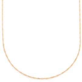 Fairy Caret 18K Gold Necklace, K18, Screw Chain, 15.7 inches (40 cm), Width 0.03 inch (0.9 mm), Approx. 0.02 oz (0.75 g), Gold