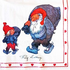 Rolf Lidberg Christmas Paper Luncheon Napkin - 20 Pack