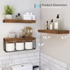 QEEIG QEEIG Bathroom Shelves Over Toilet Wall Mounted Floating Shelves
