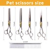 7 Inch Professional Dog Grooming Scissors Kit, 6-in-1 Pet Grooming