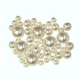 Vase Pearlfection 150 Floating Ivory/Off White Pearls-Fills 2 Gallons of Transparent Gels for Floating Effect-with Measured Gels Prep Bags