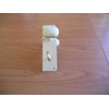 Folding Door Lock with Knob Aluminium White