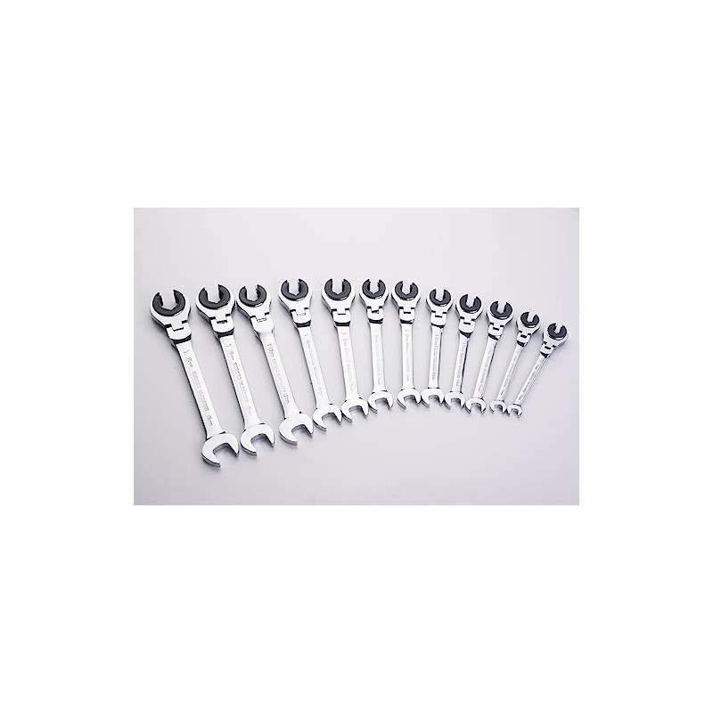 FLZOSPER 22mm Metric Fix Tubing Wrench，Flex-Head Gear Wrench, Ratcheting Fix