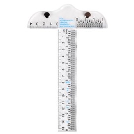 QUETTO 6-Inch Acrylic Clear T-Square Ruler-Transparent T Ruler for Crafting Drafting and General Layout Work (1 Pack)