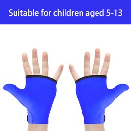4 Pcs Thumb Sucking Guard Gloves,Kids Chewy Compression Glove,Kids Stop Thumb Sucking and Finger Biting for Ages 5-13 (Blue)