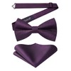 Enlision Bow Tie for Men Plain Bow Tie with Pocket
