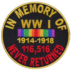 Ivamis In Memory Of World War 1 Round Iron on Patch- 3x3 inch - P4867