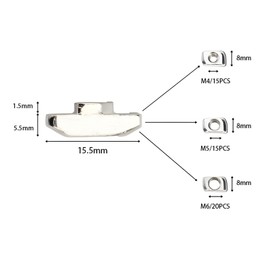JXPXJMY 50pcs Boat Nuts Type 30 Galvanized Carbon Steel Standard European Extrusion Process Hammer Head T Type Nut M4 M5 M6