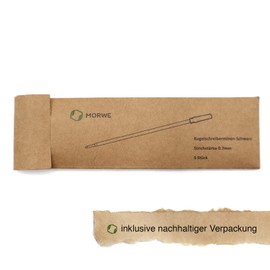 MORWE Ballpoint Pen Refills Black / Set of 5 International Refills C1 (Twist) Suitable for Many Ballpoint Pens / Ballpoint Pen Refills Made of Metal for Refillable Sustainable Ballpoint Pens Black