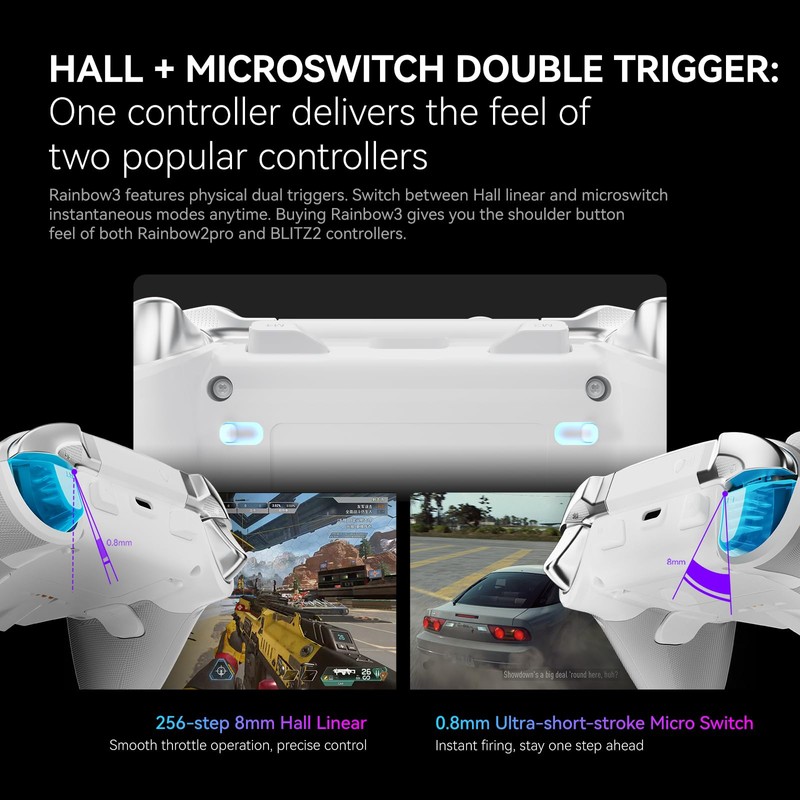 BIGBIG WON Rainbow 3 Wireless PC Gaming Controller Capacitive Joystick