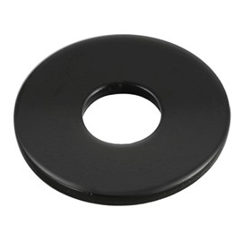 M6 Stainless Flat Washers, 18mm Outer Diameter, 304 Stainless Steel Metal Washers for Screws and Bolts, Black Finish, 50 PCS