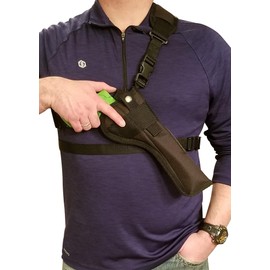 Silverhorse Holsters Chest/Shoulder Gun Holster | Fits Smith & Wesson N Frame Revolvers 25 27 29 57 R8 325 327 625 627 629 929 in 3-8.375" Barrel Lengths (7.5" Barrel Right Hand, Black)
