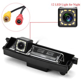 aSATAH 12 LED Car Rear View Camera for Toyota RAV4 RAV-4 RAV 4 2006~2012 / Toyota Vanguard 2006~2012 &Vehicle Camera Waterproof and Shockproof Reversing Backup Camera (12 LED)