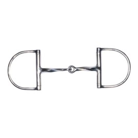 FES Slow Twist D Ring Snaffle Horse Bit | Superior Horse Control | Enhances Response Time | Robust Stainless Steel Design | Balanced Pressure Distribution | Perfect for Tough Mouthed Horses
