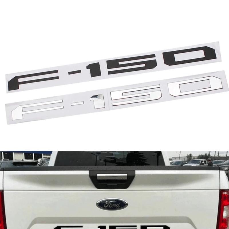 F-150 3D Raised Black Tailgate Inserts - 1 pc with