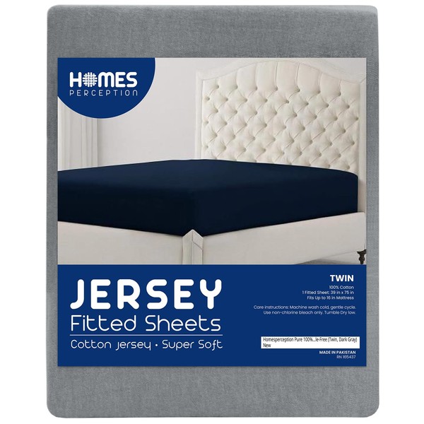 Homesperception Pure 100% Cotton Fitted Sheet Comfy Stretch Fabric –