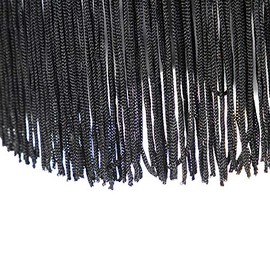 QAZQA Granny Retro Silk Lampshade Black with Grey 45 cm