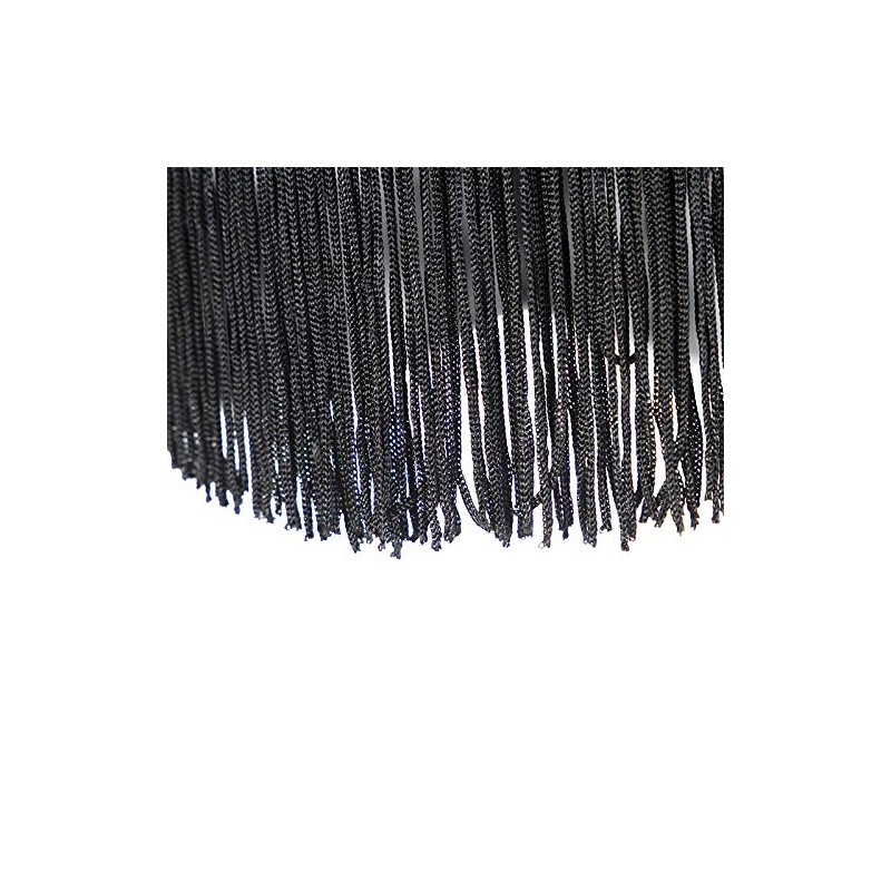 QAZQA Granny Retro Silk Lampshade Black with Grey 45 cm