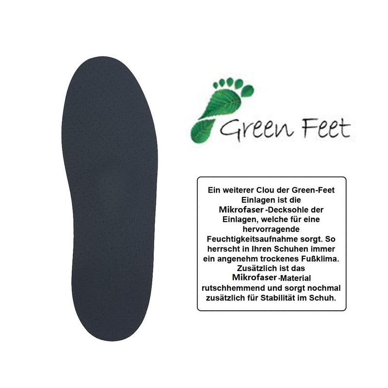 Green-feet Thin, 3mm Thin Orthopaedic Schuh-einlage-n for Fallen Arches, Flatfoot,