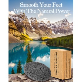 MARYTON Maryton Natural Pumice Stone for Feet - Lava Foot Exfoliator Scrubber Pedicure Tools, Dead Skin Corn Callus Remover for Feet and Hands, 2 Count
