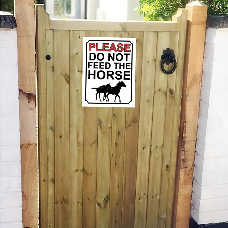 Shawprint PLEASE DO NOT FEED THE HORSES METAL SIGN 200MM