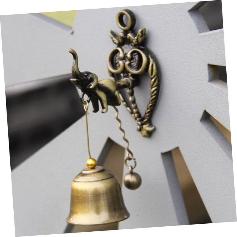Levemolo Elephant Door Bell Metal Wind Chime Bells Retro Ornament