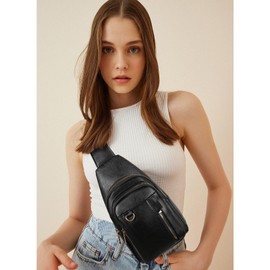 GAEKEAO Crossbody Sling Bag for Women, Travel Leather Crossbody Bags for Women, Fanny Packs for Women Cross Body Bag, Womens Small Crossbody Purse Chest Bag