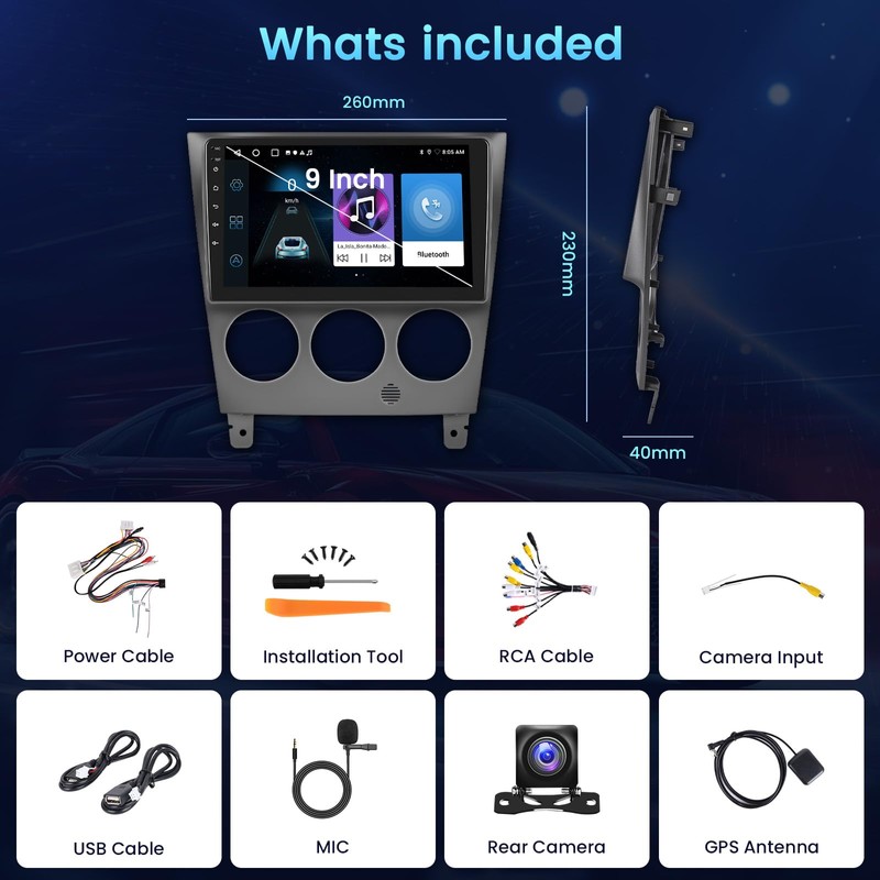 【2+64GB】 for Subaru Impreza WRX STI 2003-2006 Android 13 Car