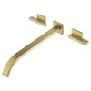 BEIYI Wall Mount Tub Filler Brushed Gold Bathtub Faucet Extra