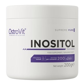 Inositol Pure 200 g Powder, 100% Pure Myo-Inositol per Daily Dose, Vegan & No Additives OstroVit