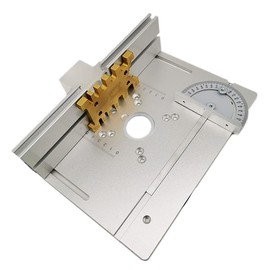 Set of 3 Router Table Insertion Plates, Aluminum Alloy, Wood Milling, Flip Board Trimming Machine, Engraving Auxiliary Tool with Miter Gauge, Saw