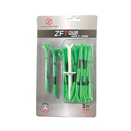 Zero Friction Tour 3-Prong Golf Tees (3-1/4 Inch, Citrus Green, Pack of 30)