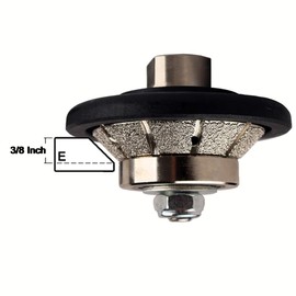 Raizi E10(3/8") 10mm 45 Degree Bevel Edge Diamond Hand Profile Wheel/Router Bits with 5/8-11 Thread for Granite Countertop