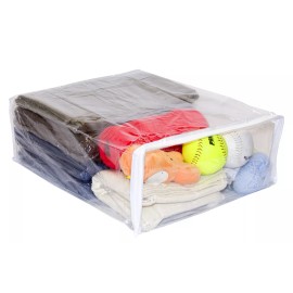 Vinylpac 5-Pack Clear Vinyl Zippered Storage Bags 15 x 18 x 6 Inch
