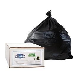Mint-X Rodent Repellent Trash Bags, 1.7 Mil, Flat Seal, 46" Height x 40" Length, Black (Pack of 100) - MX4046STB