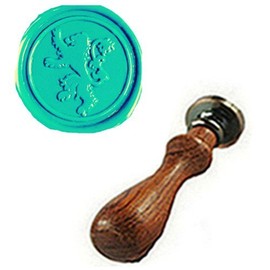 MDLG MDLG Vintage LION Custom Picture Logo Wedding Invitation Wax Seal Sealing Stamp Rosewood Handle Set