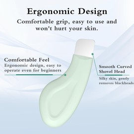 Sookga Sookga Blackhead Remover Tool, Silicone Face Scraper for Deep Cleansing, Skin Scrubber Face Spatula, Nose Blackhead Remover, Skin Care Tool for Men and Women (Green)