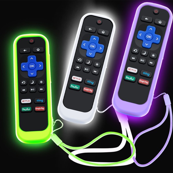 3Pack Case for Roku Remote, Cover for TCL Roku TV