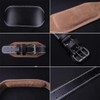 Leather Contoured Weightlifting Belt with Steel Roller Buckle Support Powerlifting